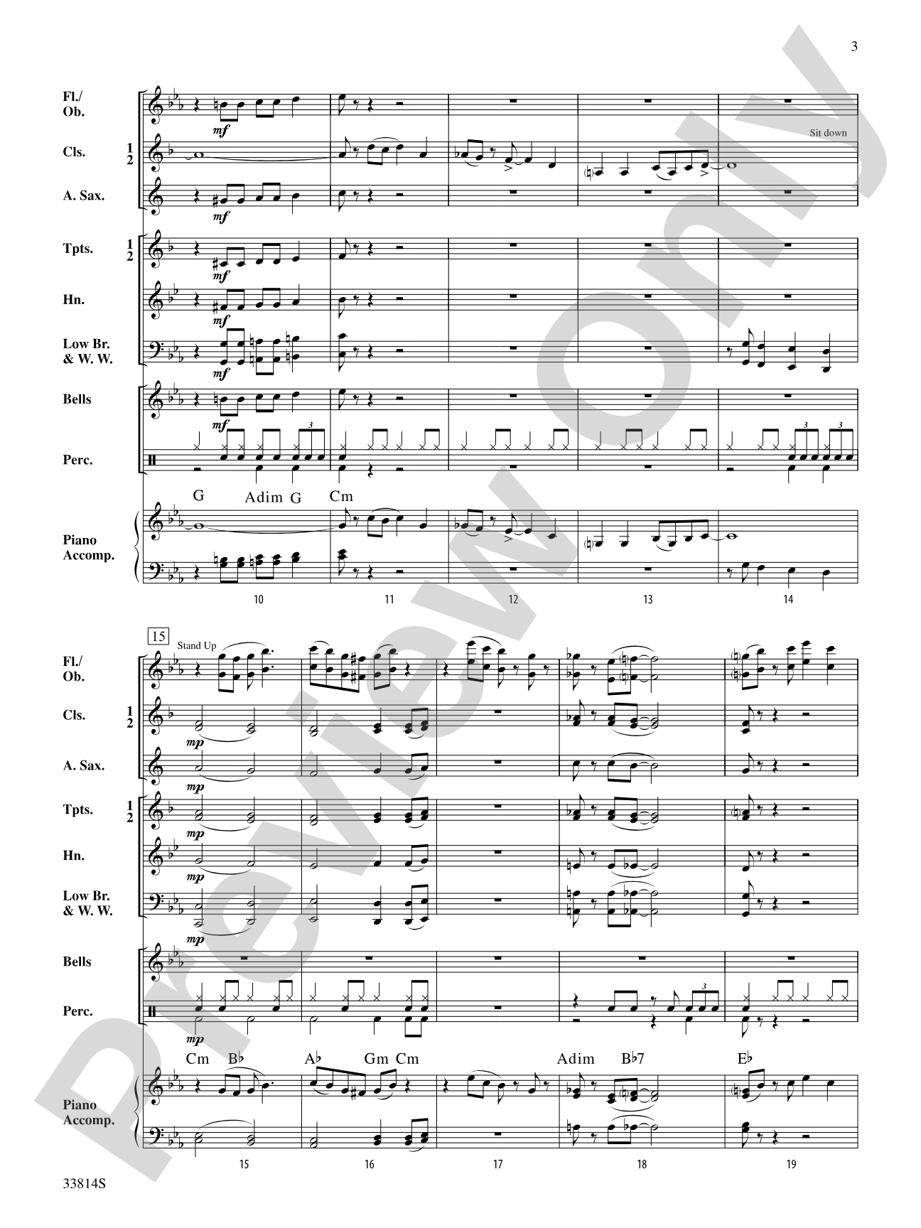 Stand Up and Swing: Concert Band Conductor Score & Parts