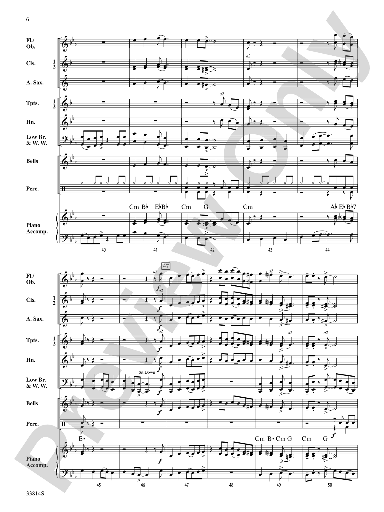 Stand Up and Swing: Concert Band Conductor Score & Parts