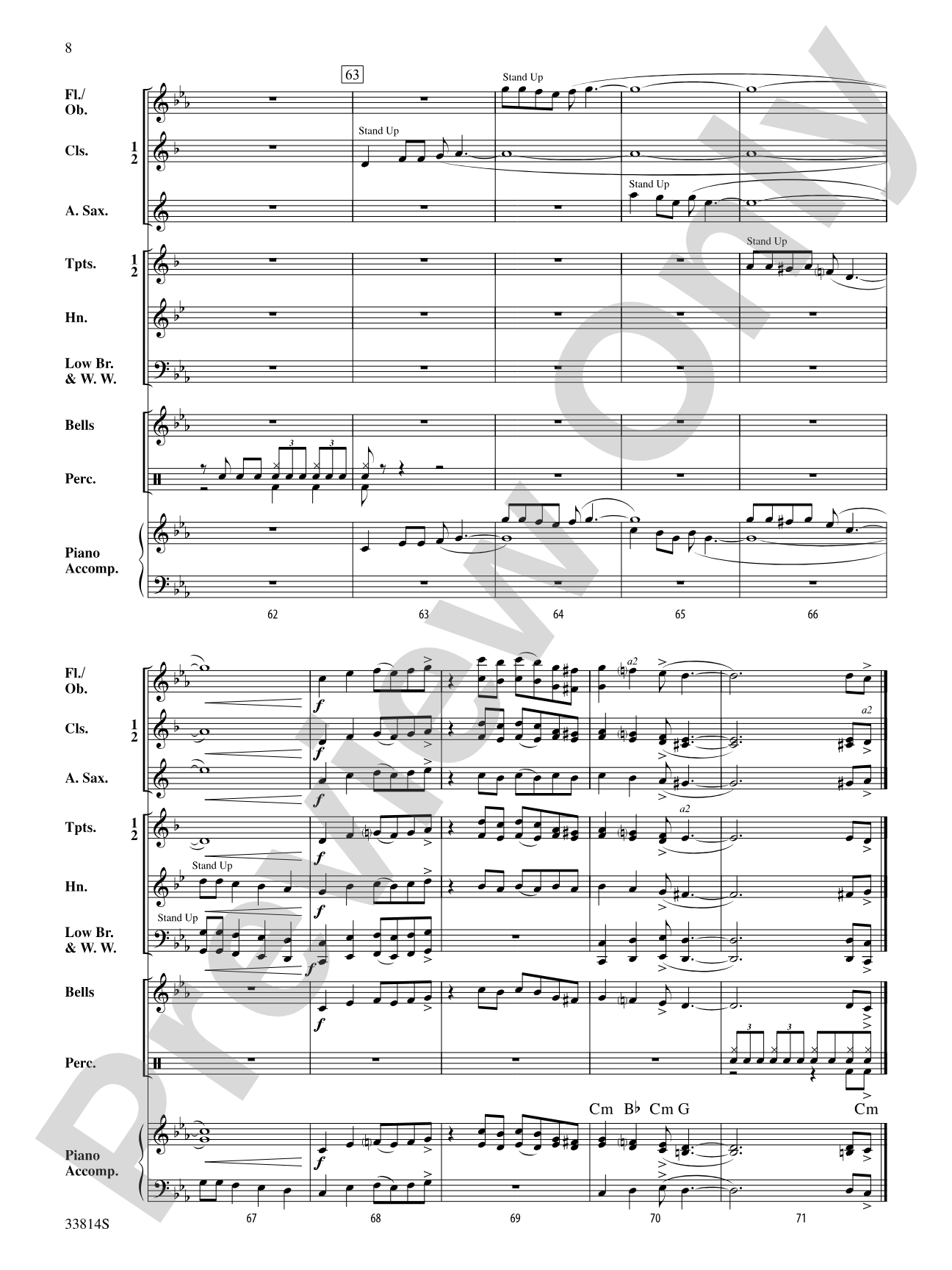 Stand Up and Swing: Concert Band Conductor Score & Parts