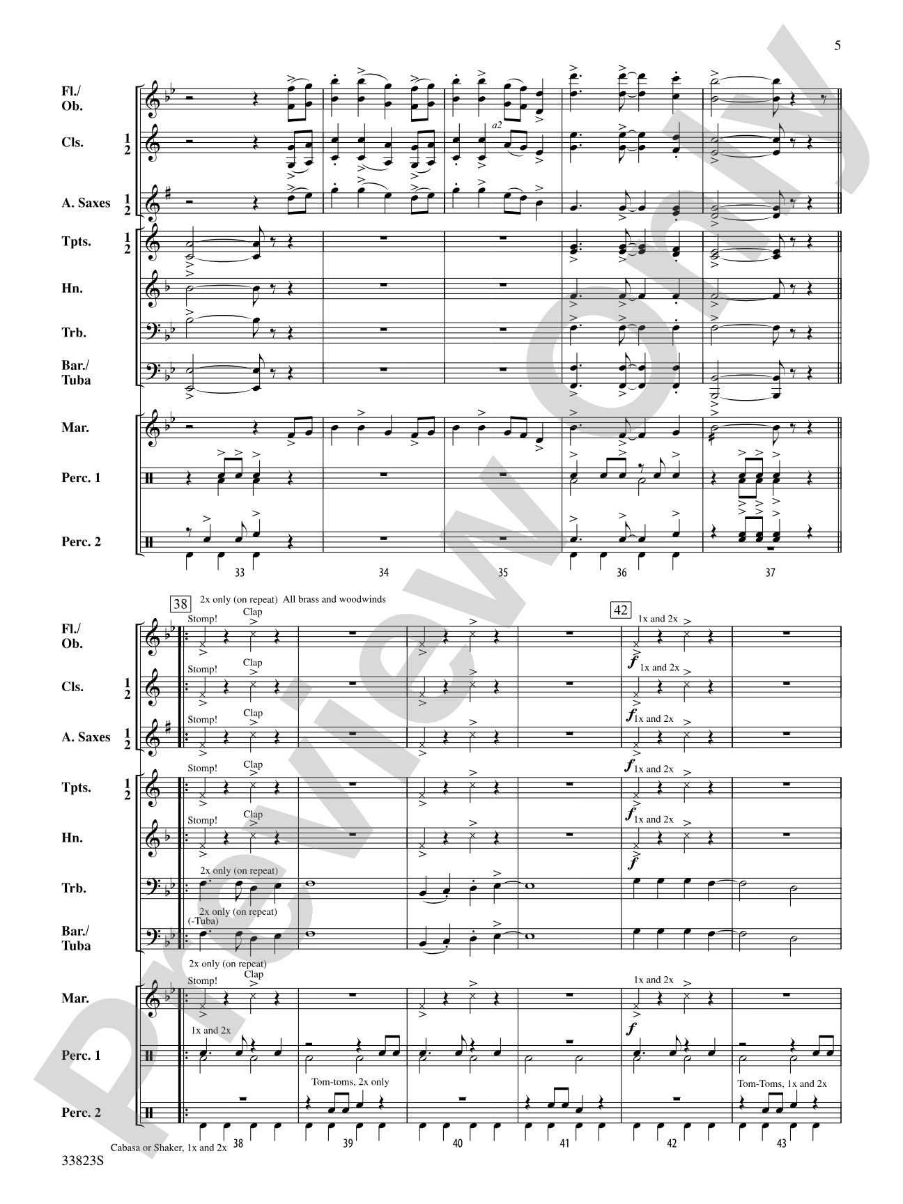 Tu Ungane: Concert Band Conductor Score & Parts
