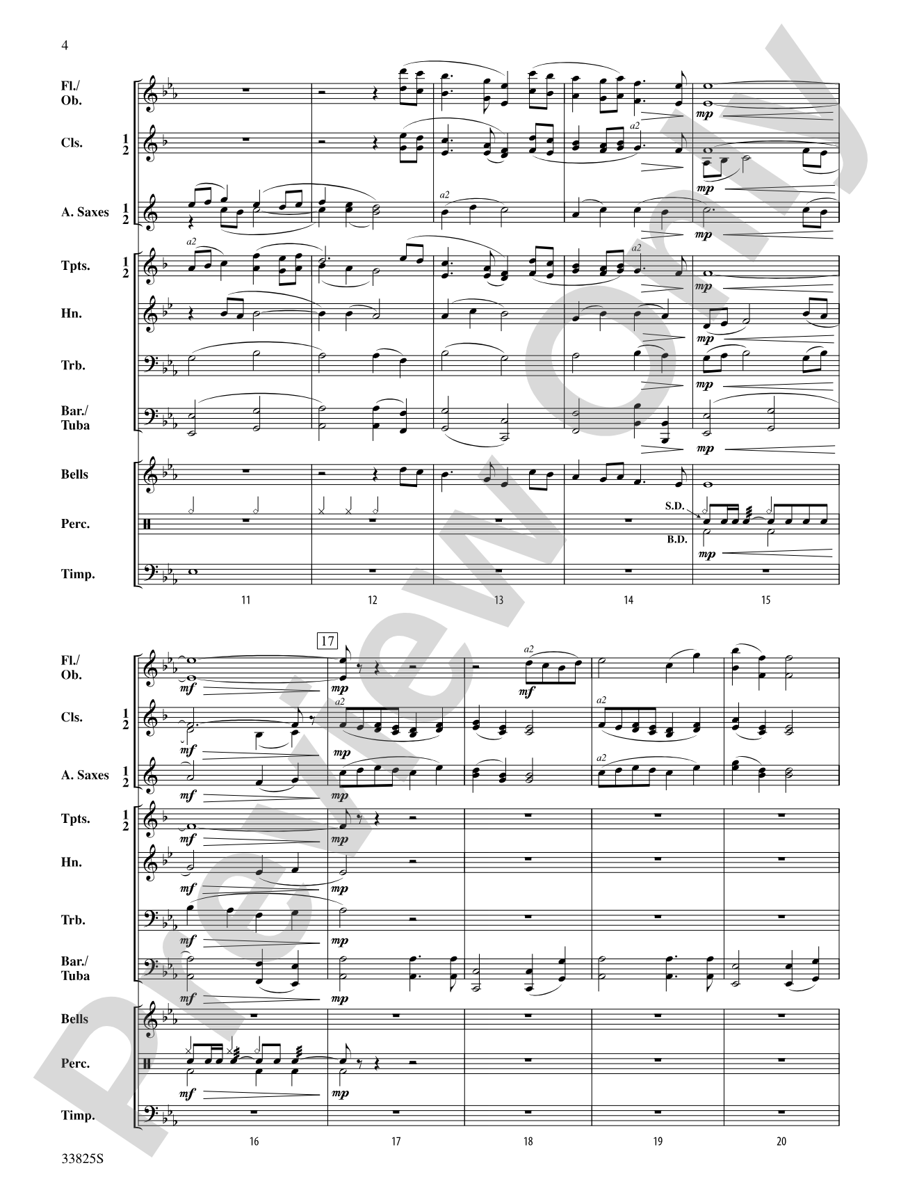 Azure Hills: Concert Band Conductor Score & Parts