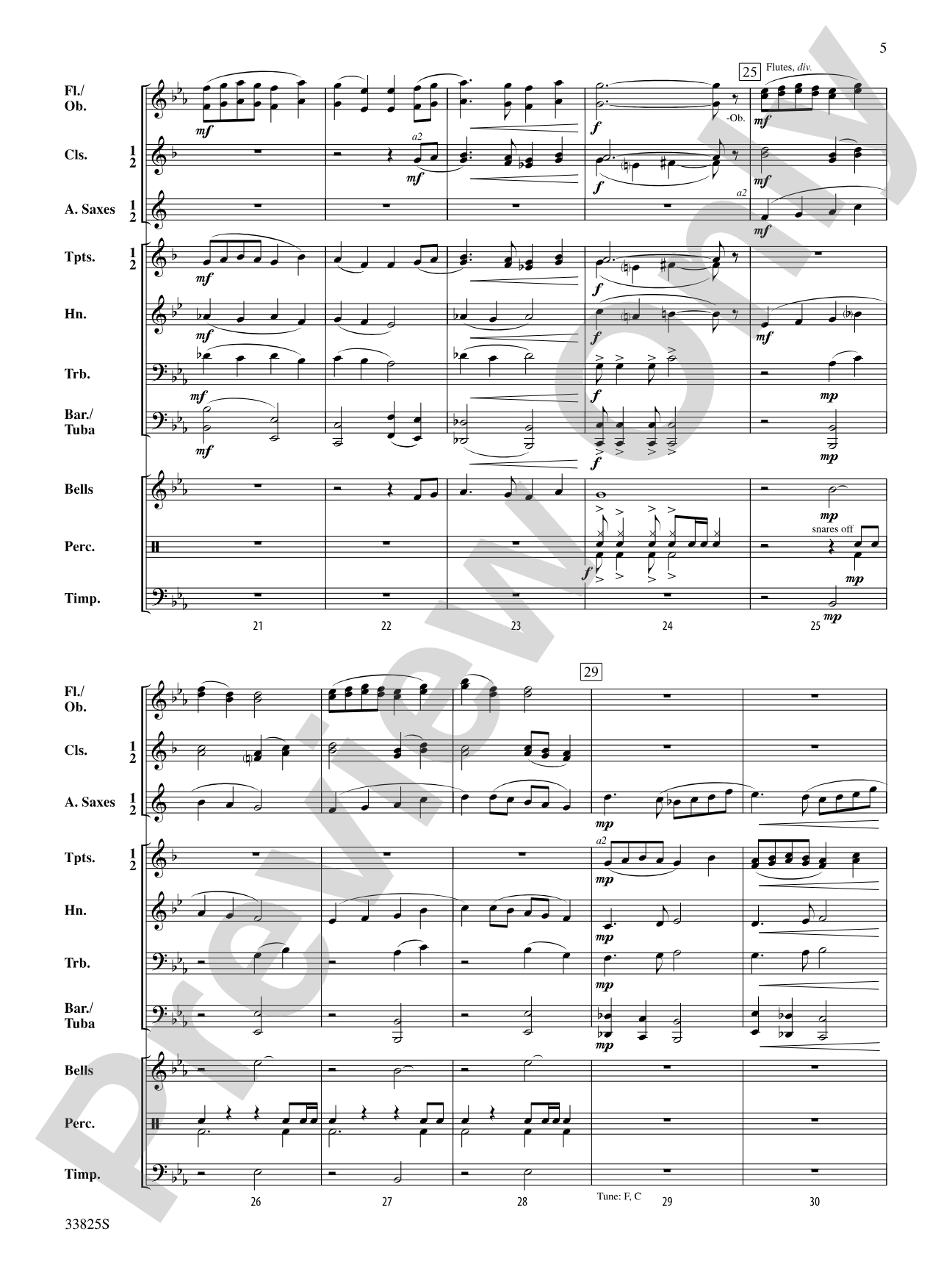 Azure Hills: Concert Band Conductor Score & Parts