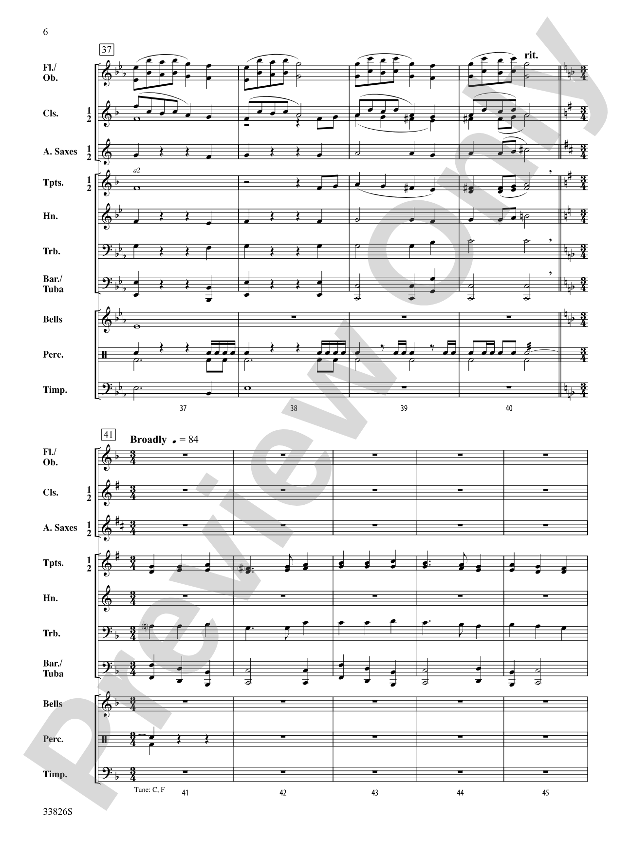 America - Land of Liberty: Score