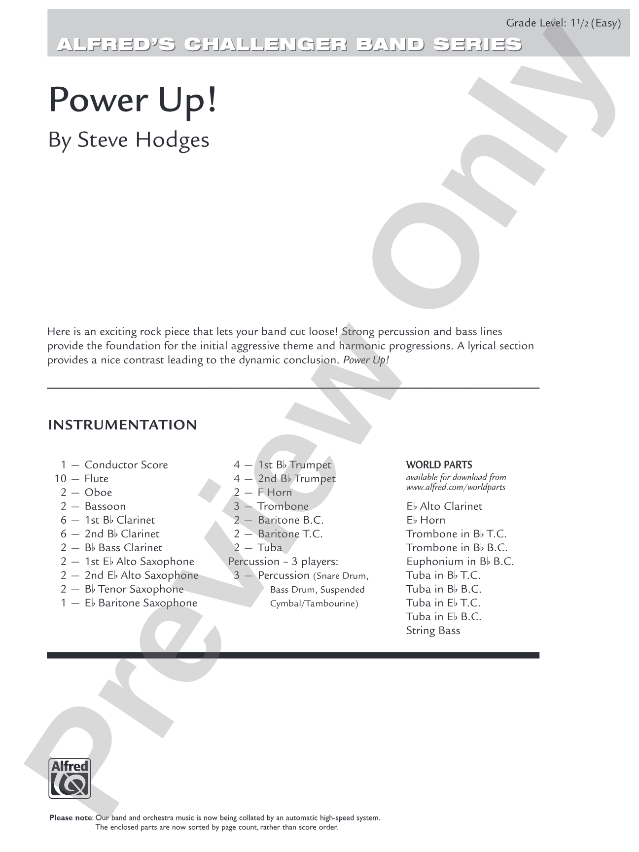 Power Up!: Concert Band Conductor Score & Parts