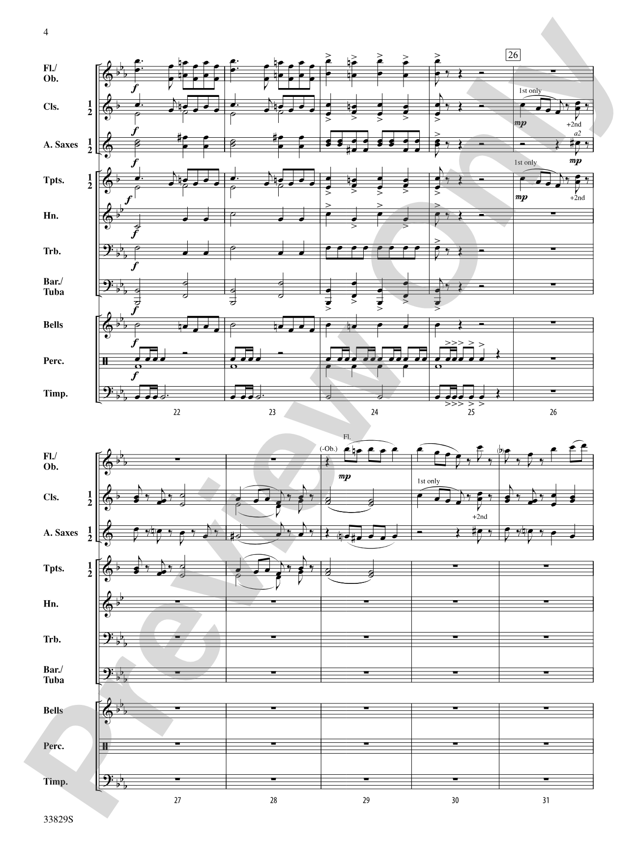 A Little Night Music: Concert Band Conductor Score & Parts