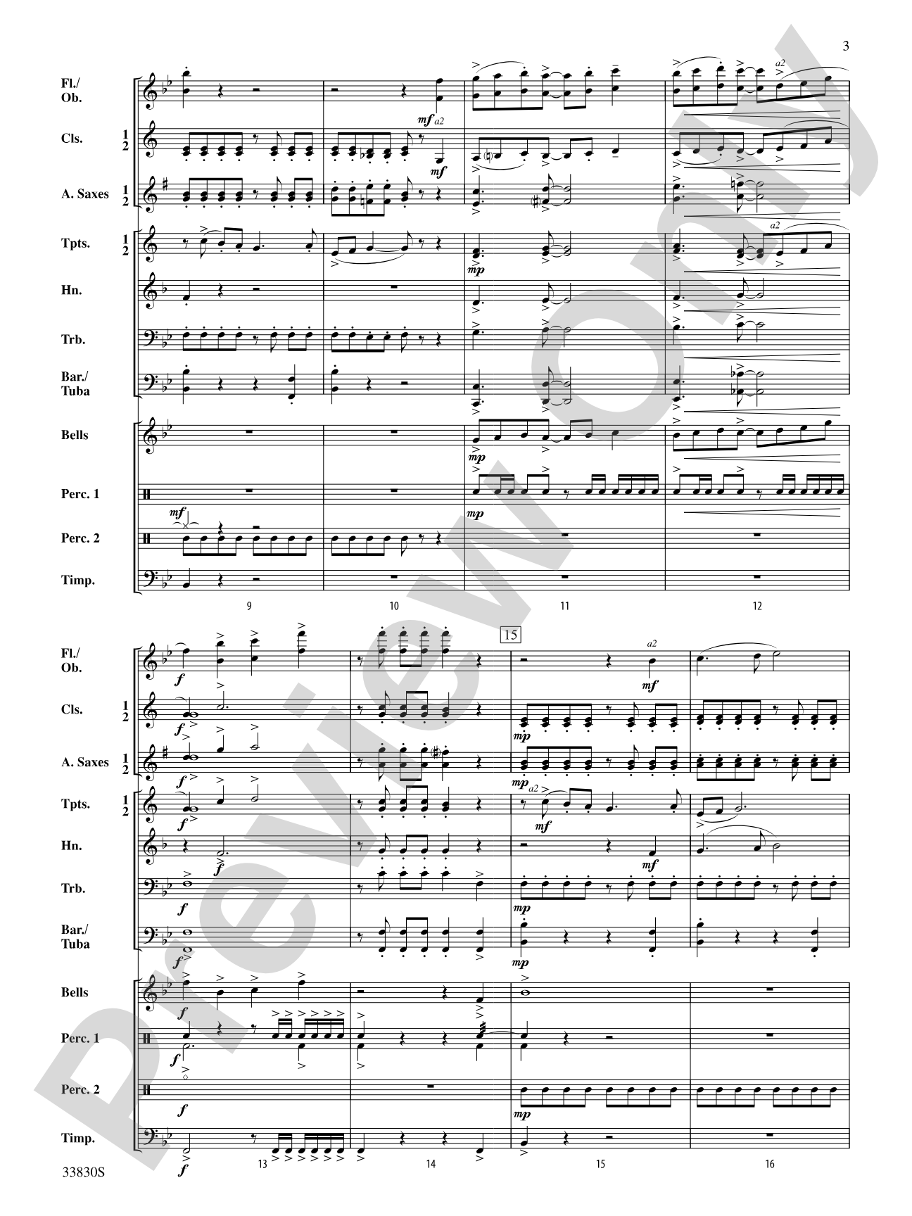 Glen Crossing: Concert Band Conductor Score & Parts