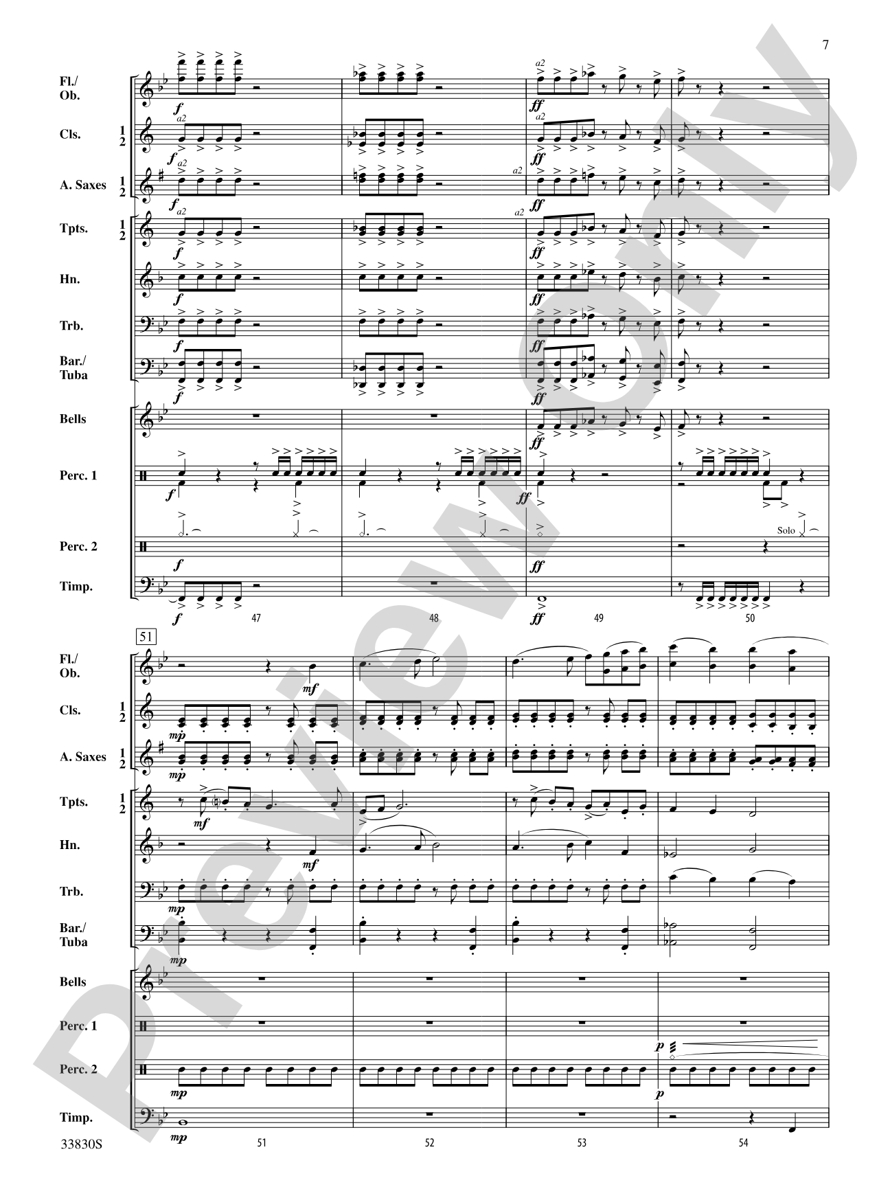 Glen Crossing: Concert Band Conductor Score & Parts