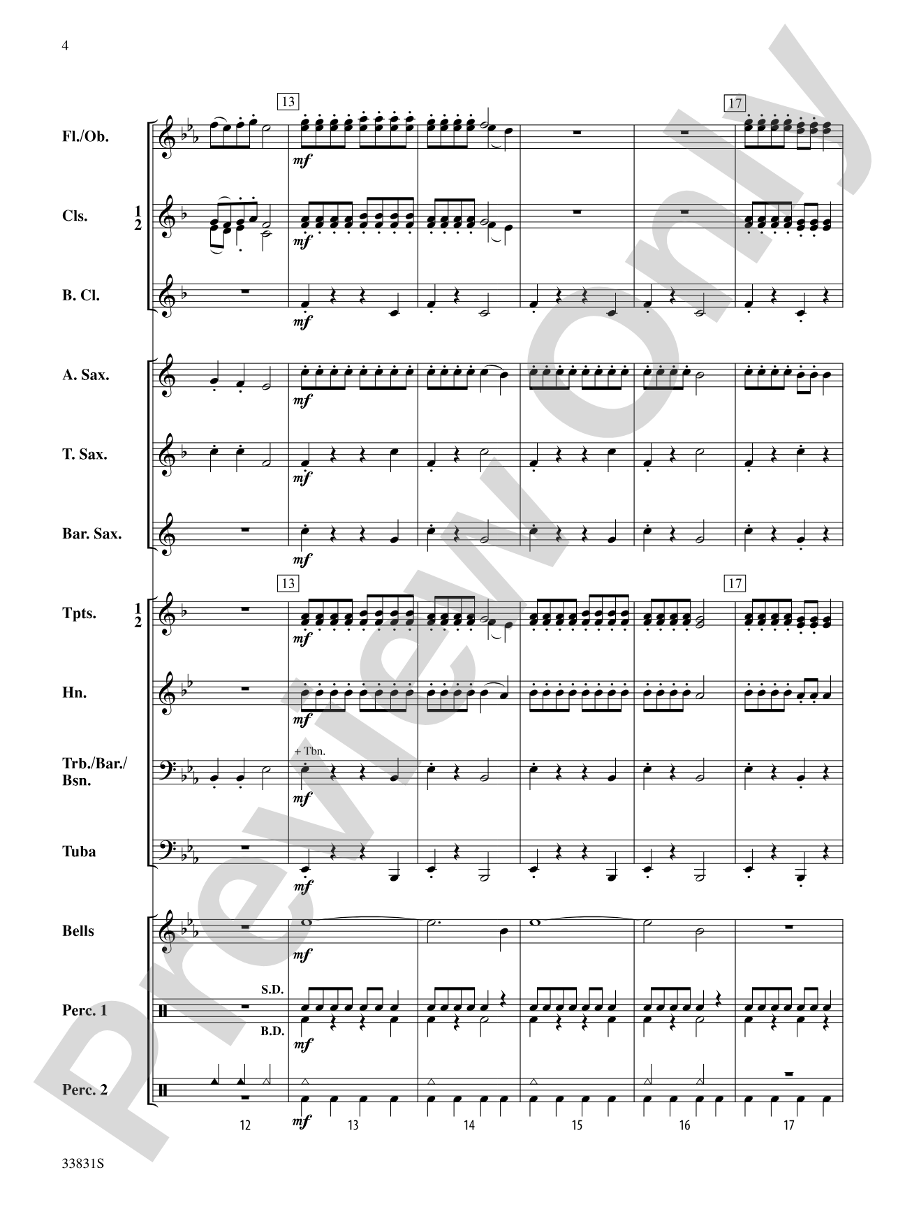 Jolly Old St. Nick: Concert Band Conductor Score & Parts