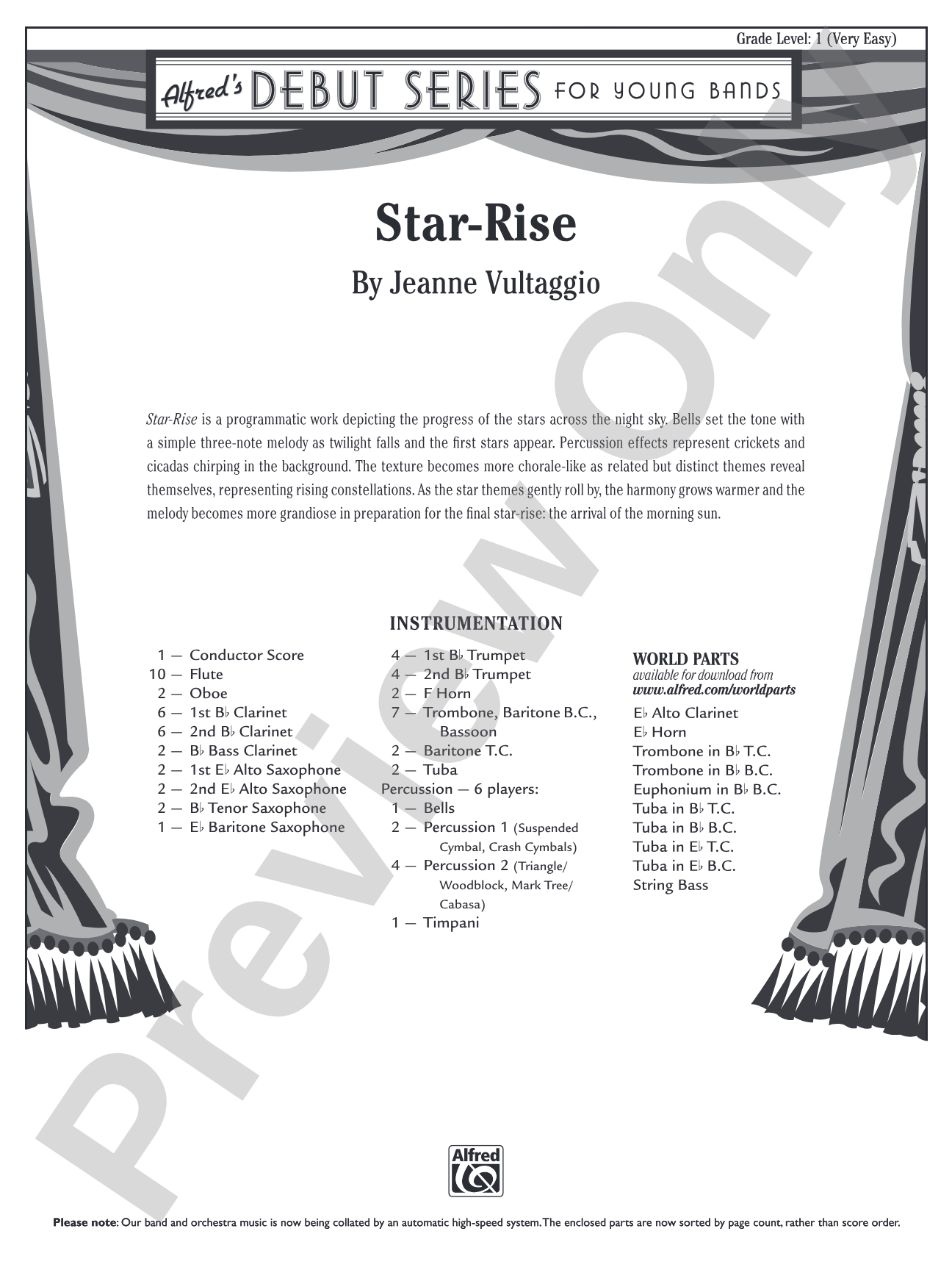 Star-Rise: Concert Band Conductor Score & Parts