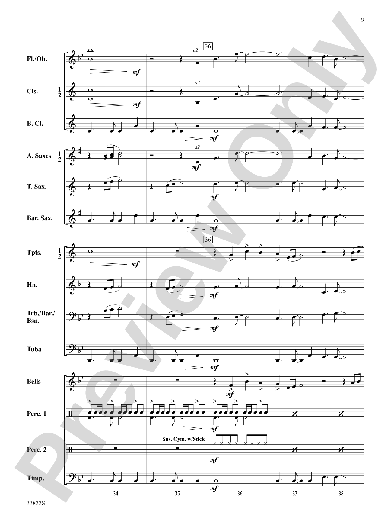 Stonybrook Overture: Concert Band Conductor Score & Parts