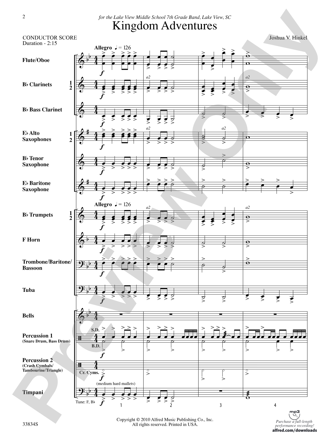 Kingdom Adventures: Score