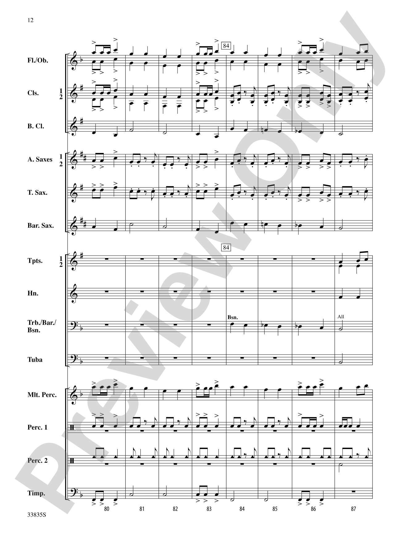 American Song Settings, No. 2: Concert Band Conductor Score & Parts