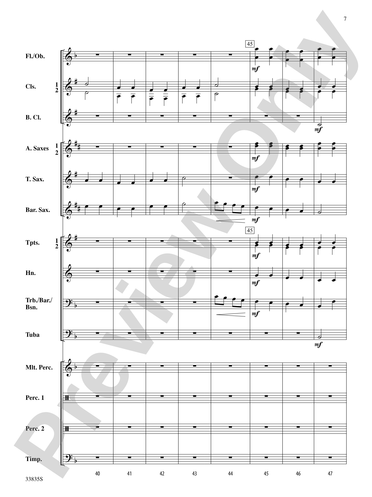 American Song Settings, No. 2: Concert Band Conductor Score & Parts