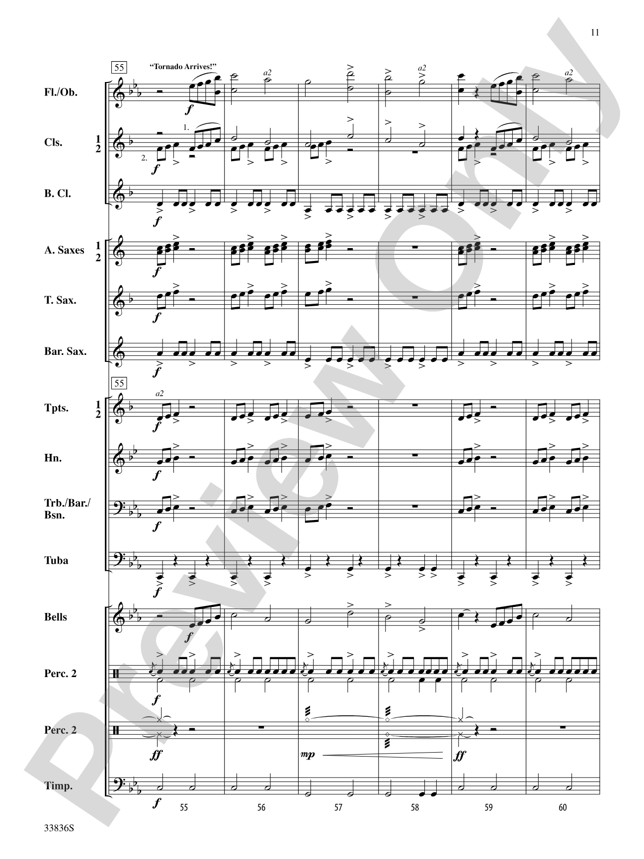 Tornado!: Concert Band Conductor Score & Parts