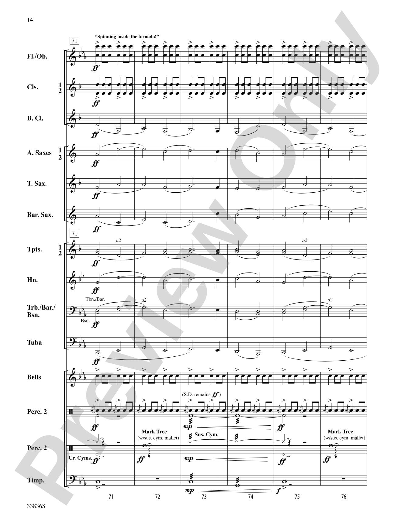 Tornado!: Concert Band Conductor Score & Parts