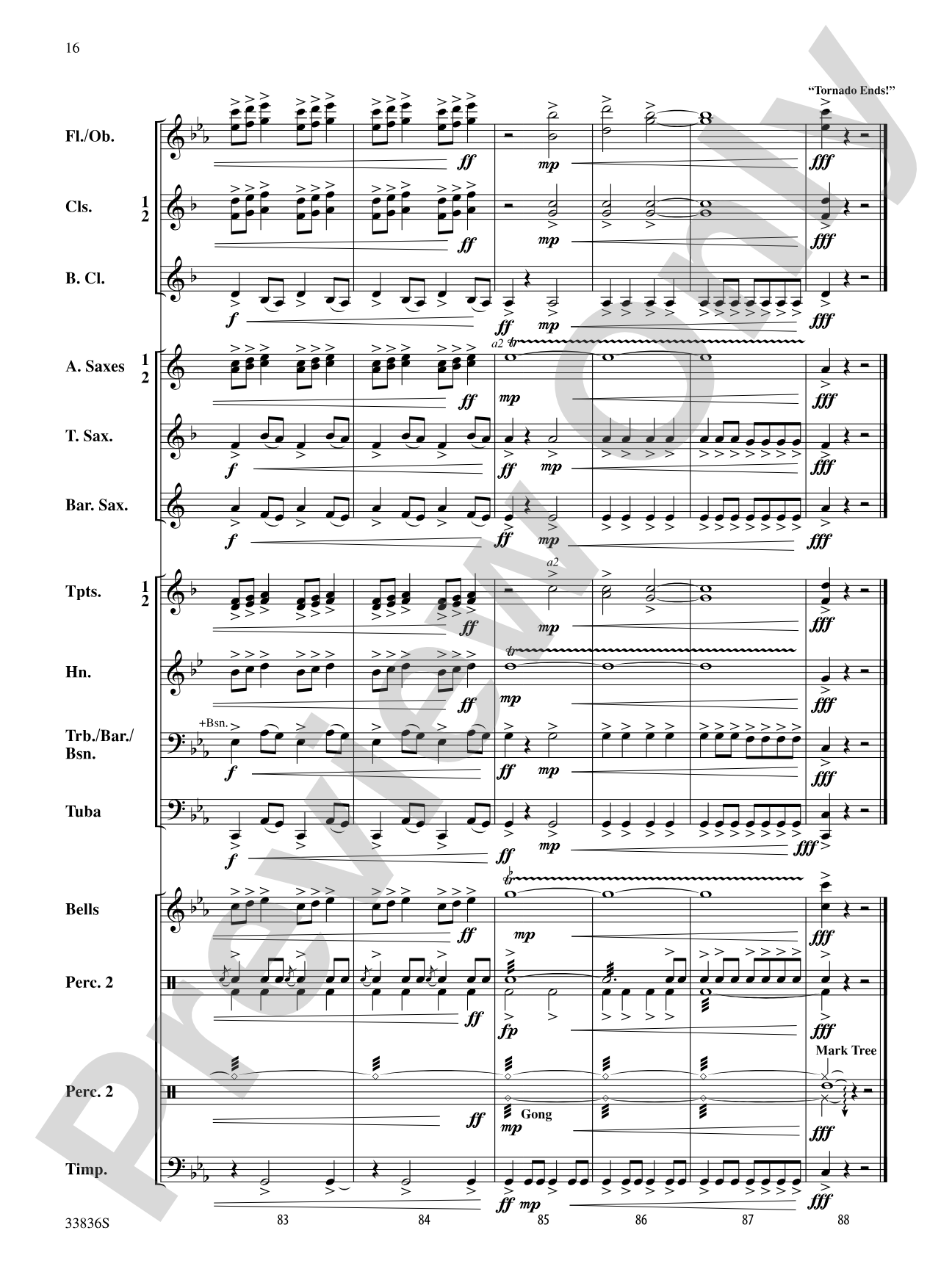 Tornado!: Concert Band Conductor Score & Parts