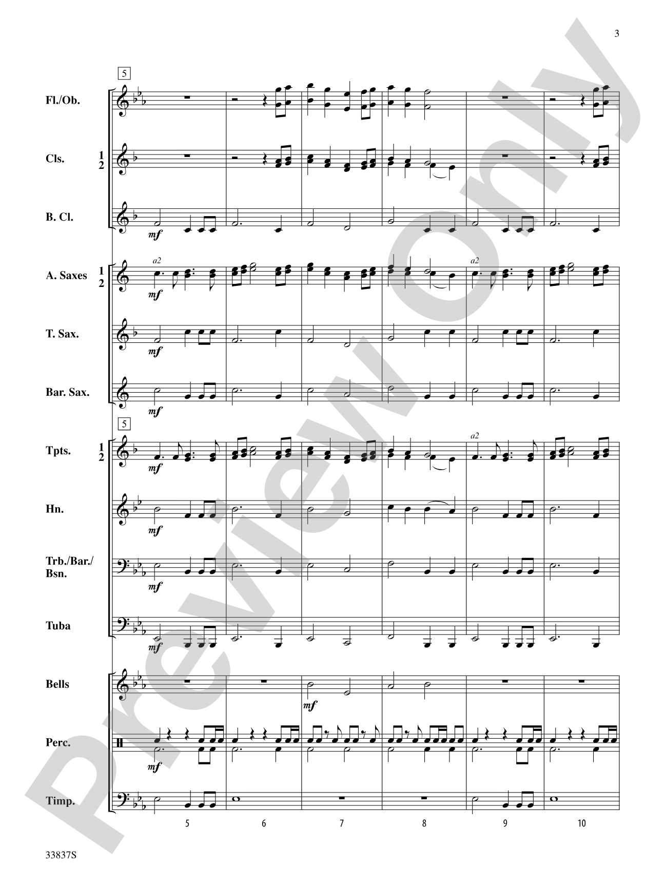 Tygh Ridge March: Concert Band Conductor Score & Parts