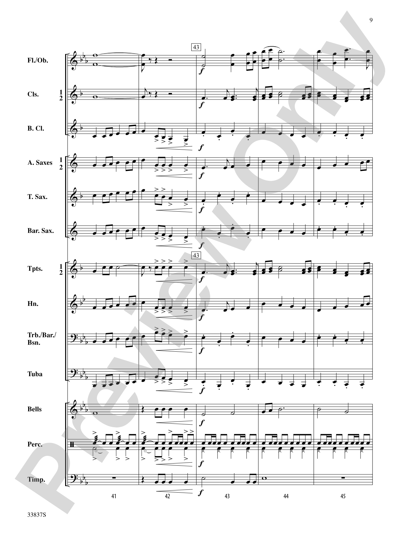 Tygh Ridge March: Concert Band Conductor Score & Parts
