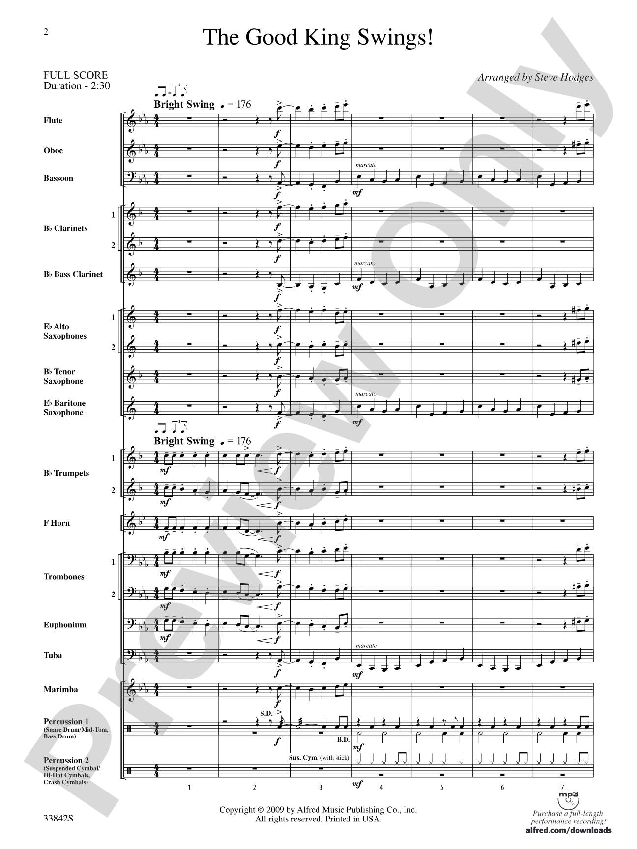 The Good King Swings!: Concert Band Conductor Score & Parts