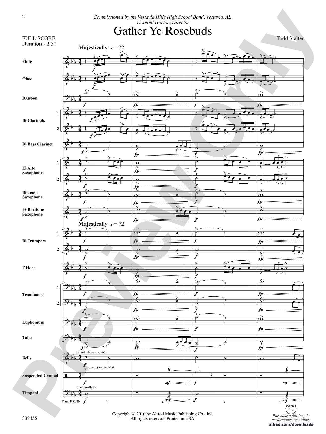 Gather Ye Rosebuds: Concert Band Conductor Score & Parts