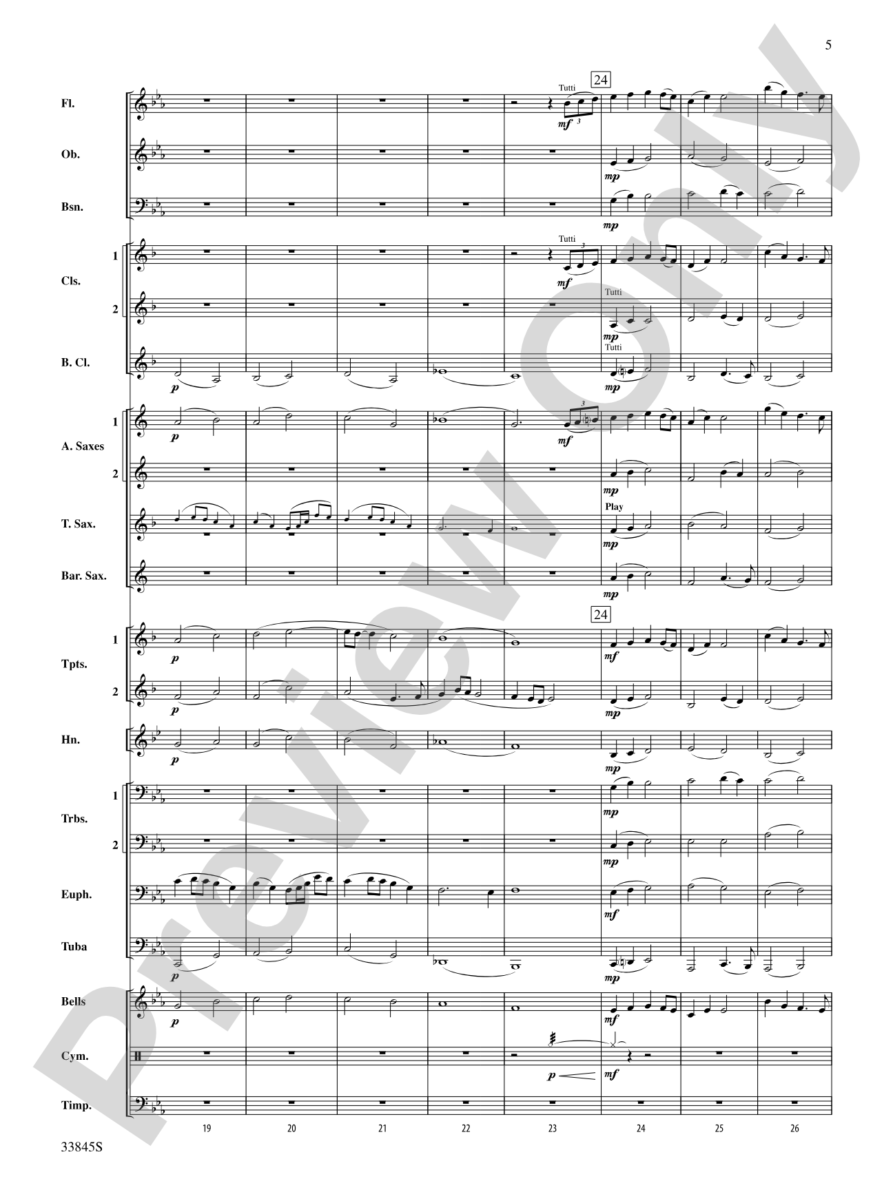 Gather Ye Rosebuds: Concert Band Conductor Score & Parts