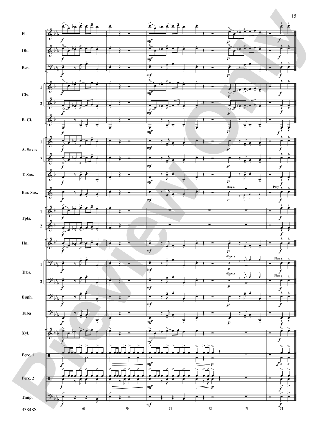 El Tango: Concert Band Conductor Score & Parts