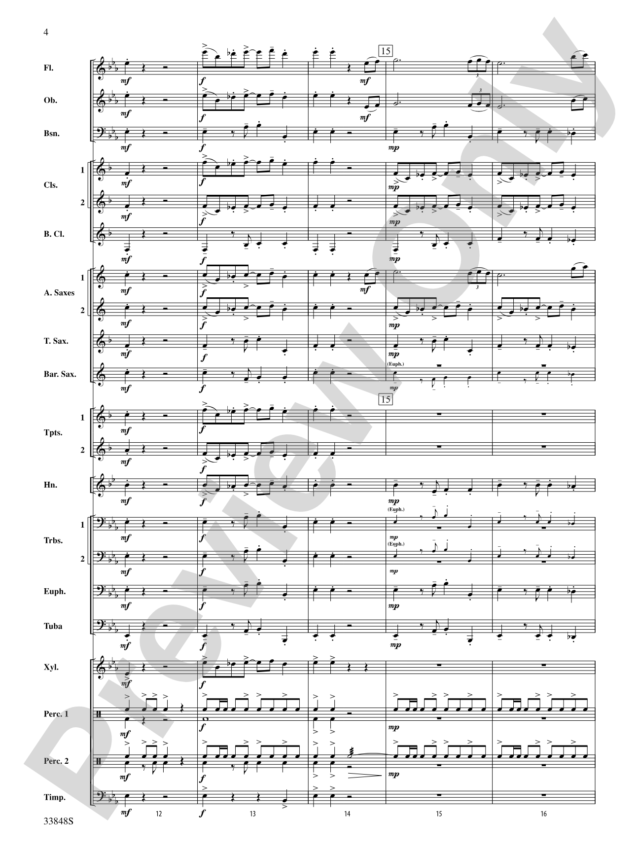 El Tango: Concert Band Conductor Score & Parts