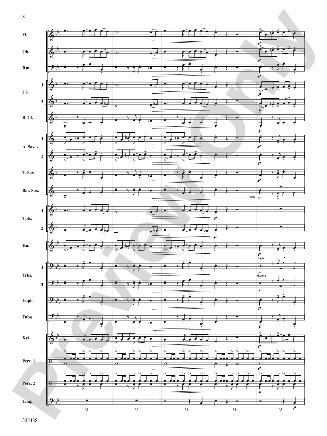 El Tango: Concert Band Conductor Score & Parts