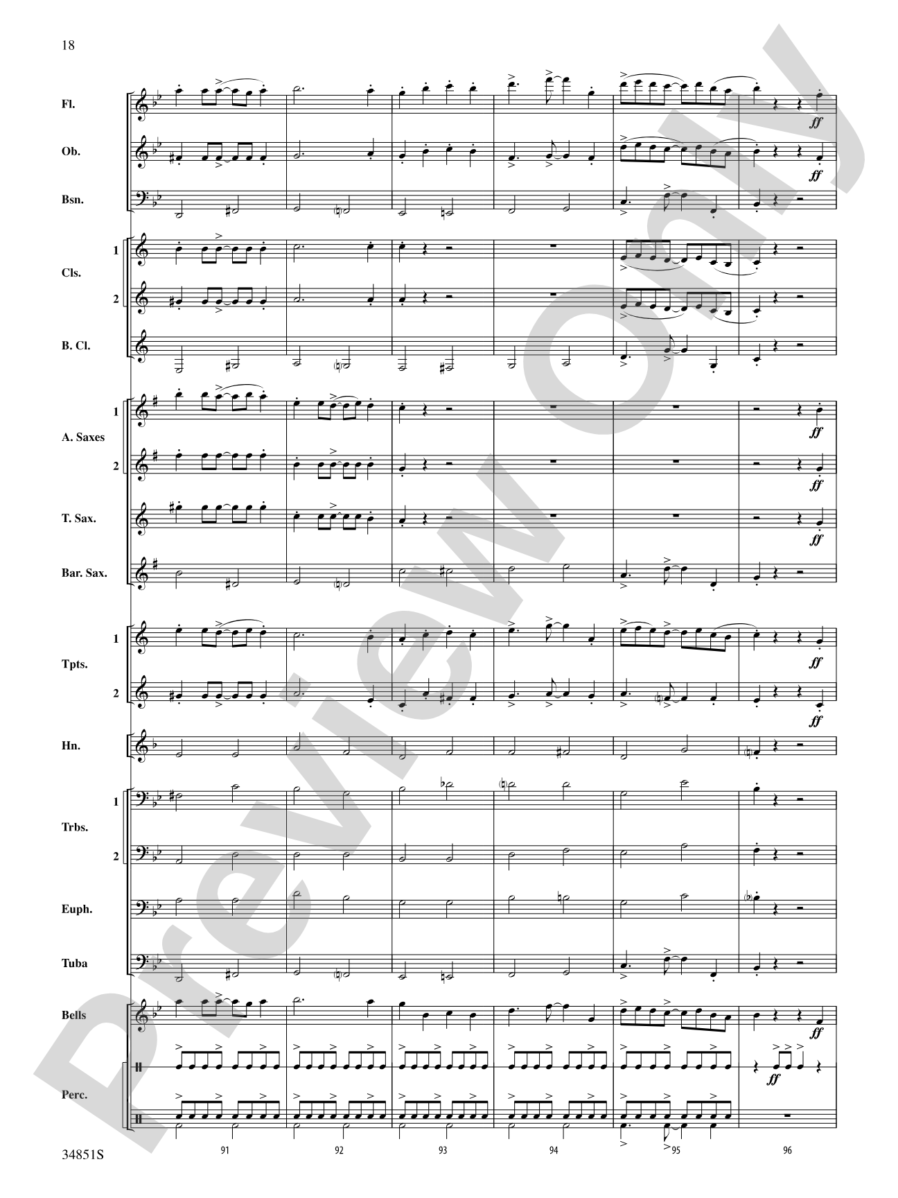 Jamaican Sailaway: Concert Band Conductor Score & Parts