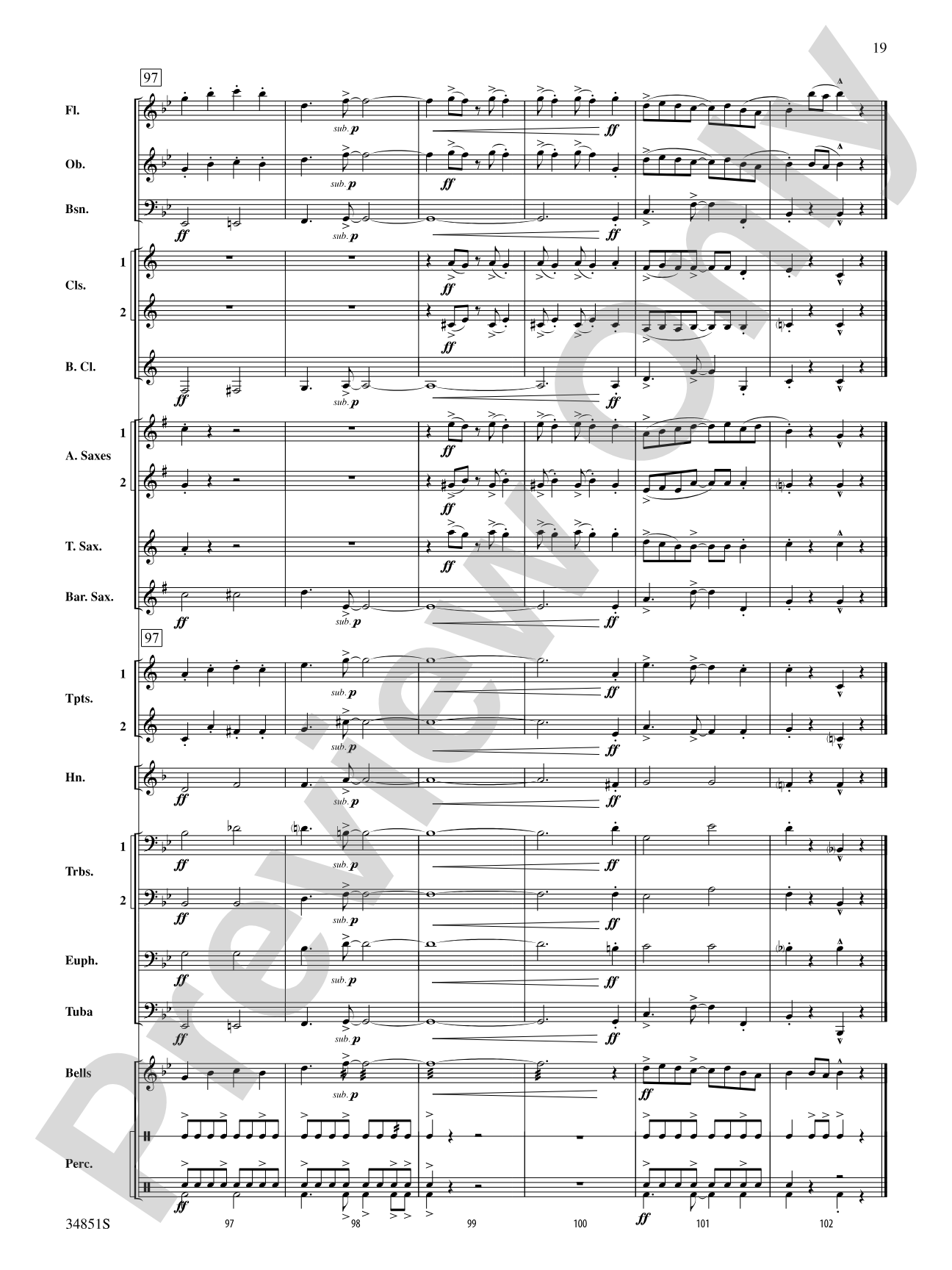 Jamaican Sailaway: Concert Band Conductor Score & Parts