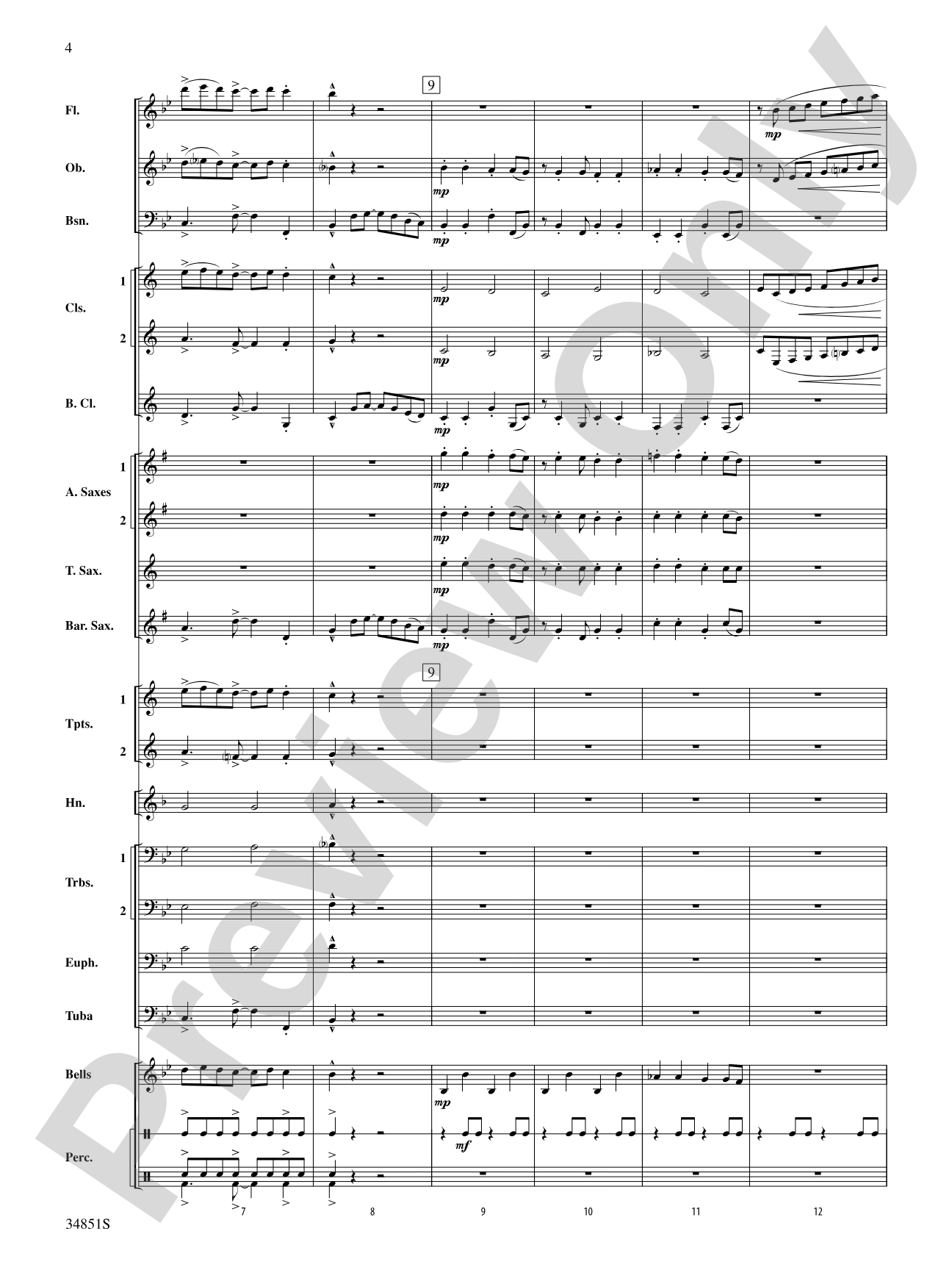 Jamaican Sailaway: Concert Band Conductor Score & Parts