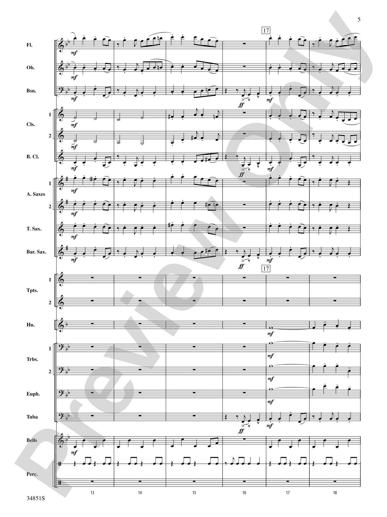 Jamaican Sailaway: Concert Band Conductor Score & Parts