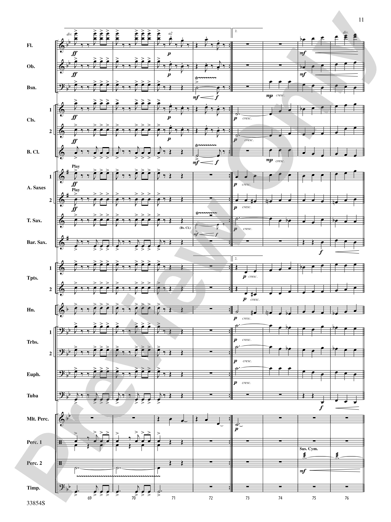 Bluster: Concert Band Conductor Score & Parts