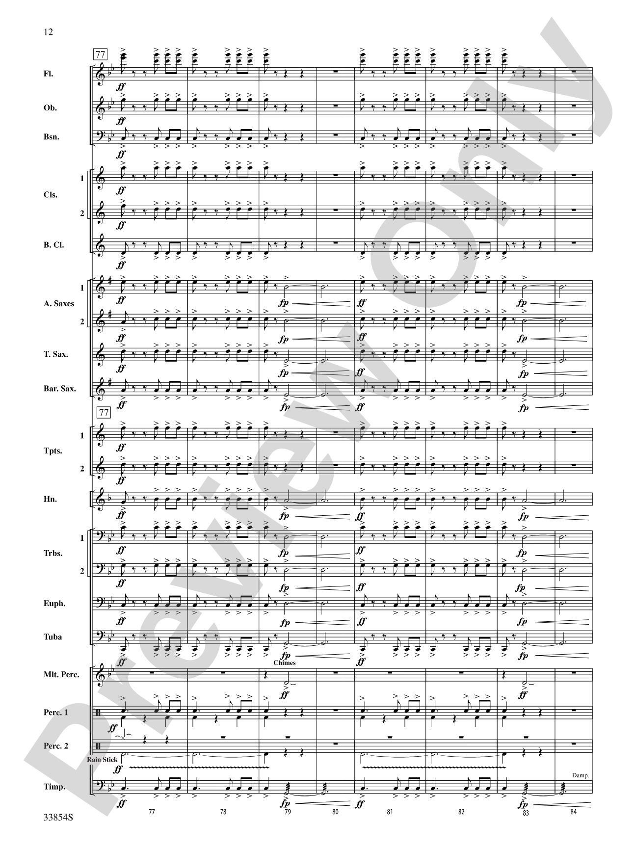 Bluster: Concert Band Conductor Score & Parts