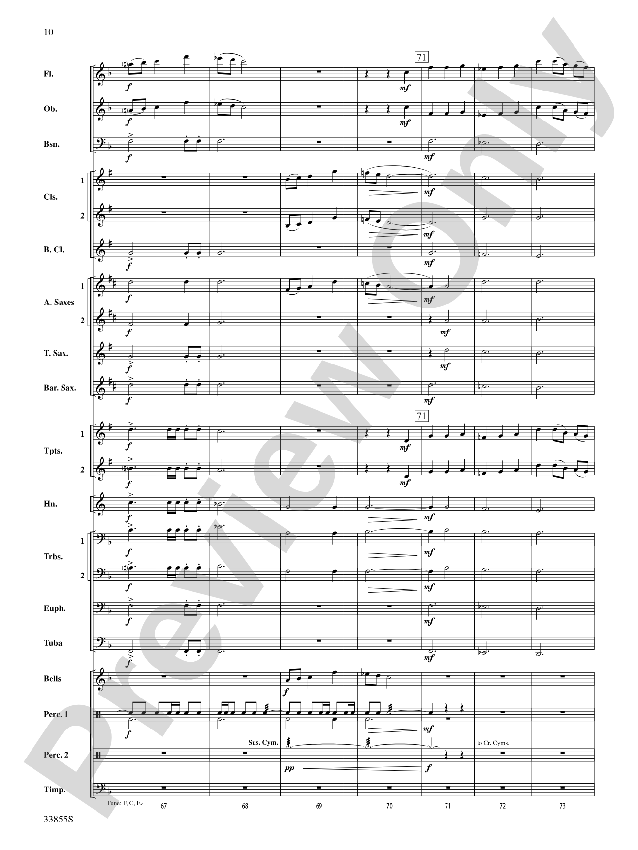 Variations on an English Folk Song: Concert Band Conductor Score & Parts