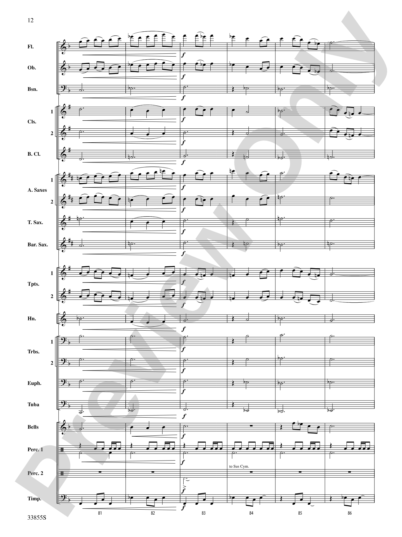 Variations on an English Folk Song: Concert Band Conductor Score & Parts