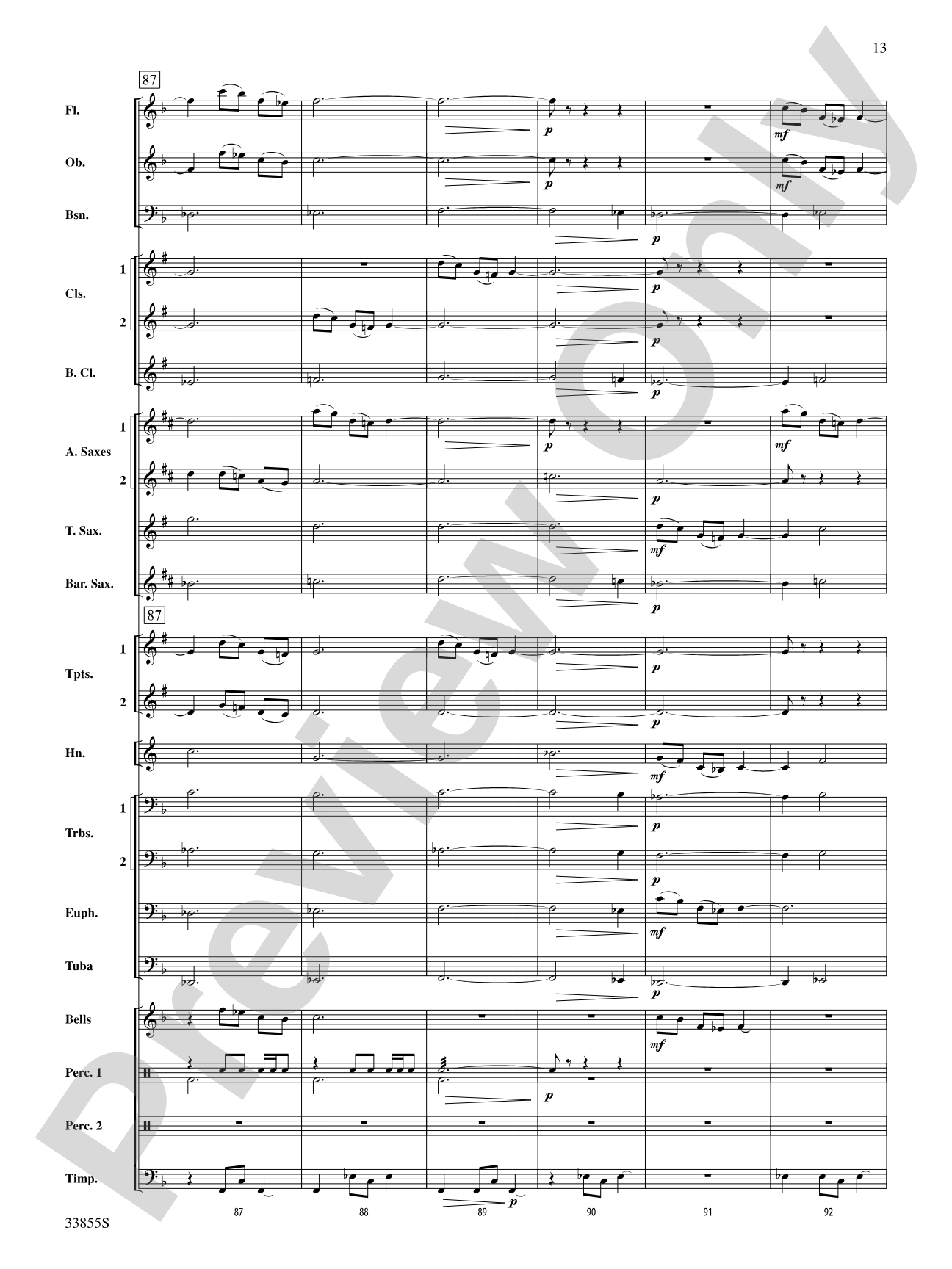 Variations on an English Folk Song: Concert Band Conductor Score & Parts