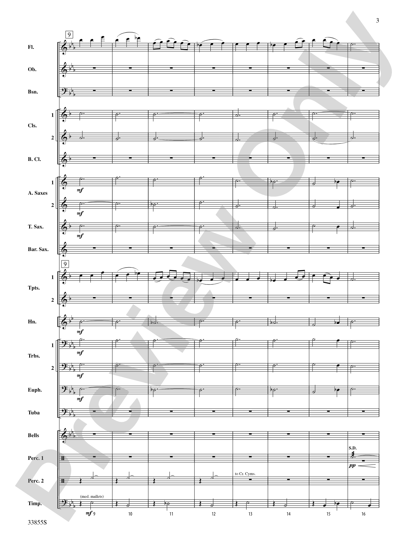 Variations on an English Folk Song: Concert Band Conductor Score & Parts