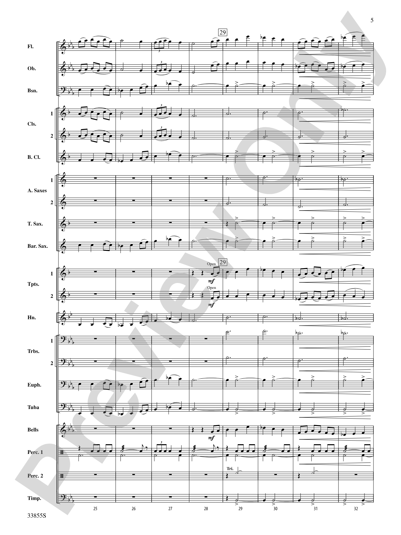 Variations on an English Folk Song: Concert Band Conductor Score & Parts