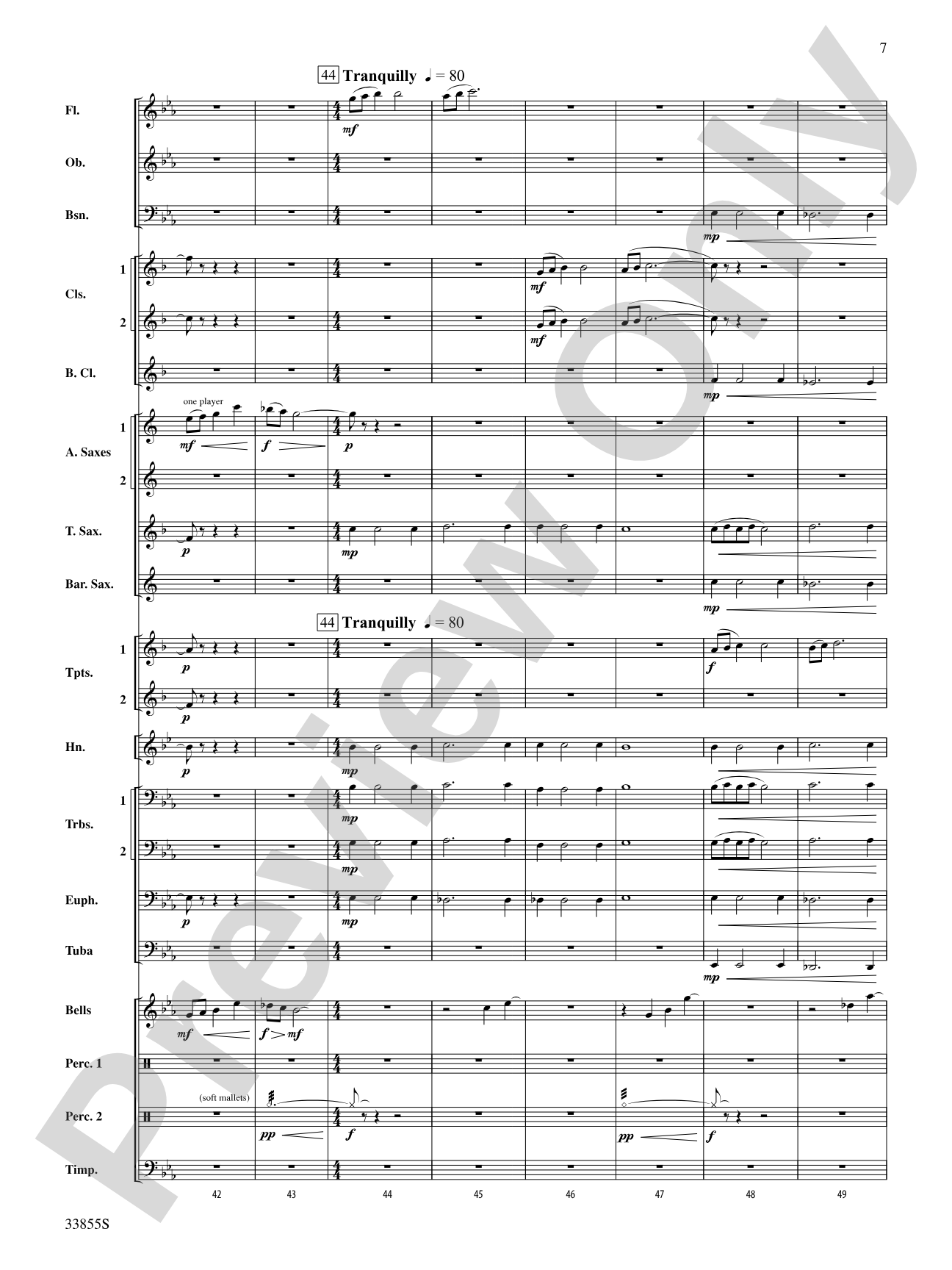 Variations on an English Folk Song: Concert Band Conductor Score & Parts