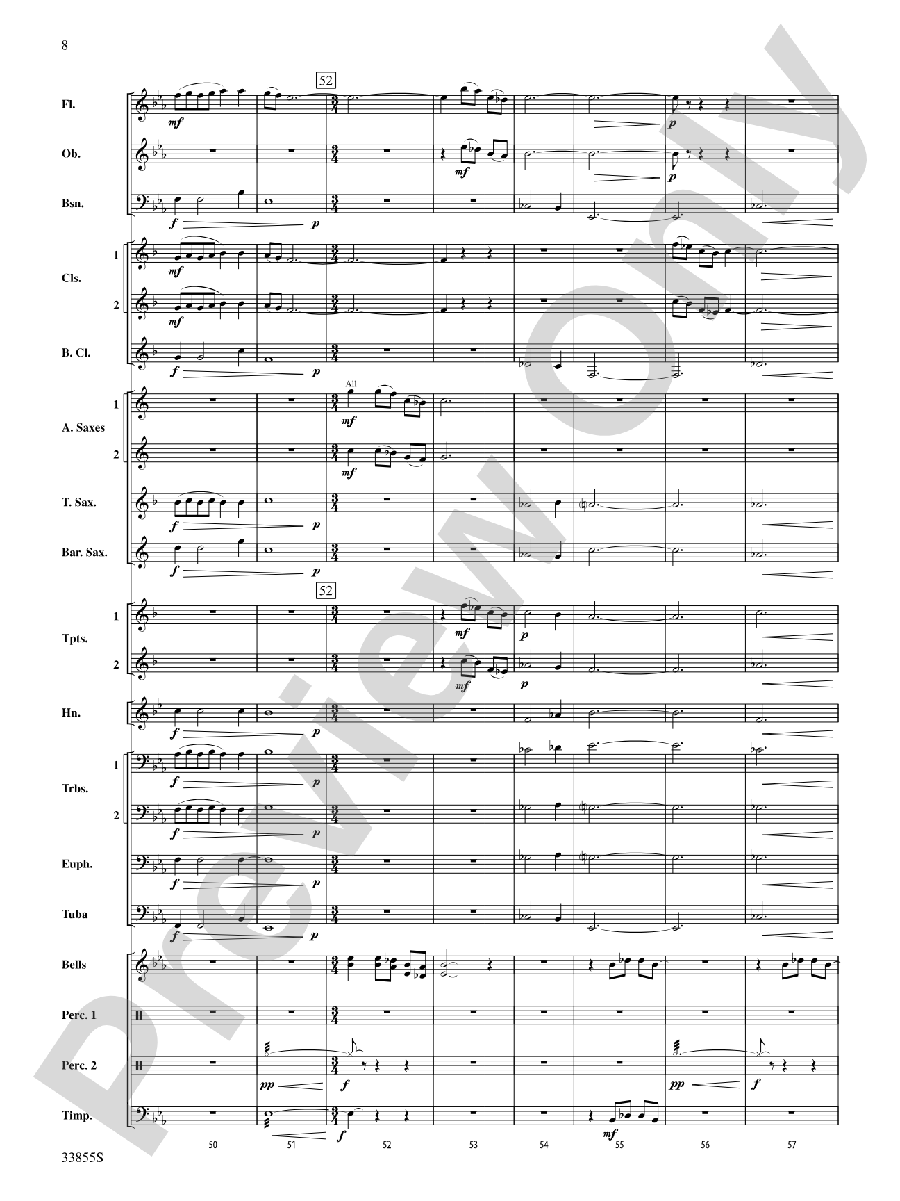 Variations on an English Folk Song: Concert Band Conductor Score & Parts