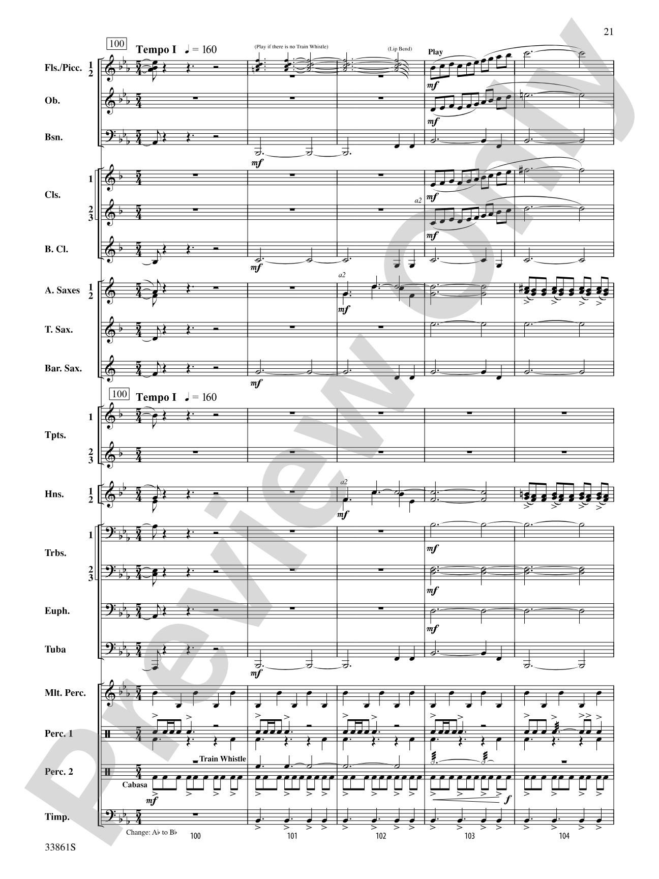 Ride On: Concert Band Conductor Score & Parts