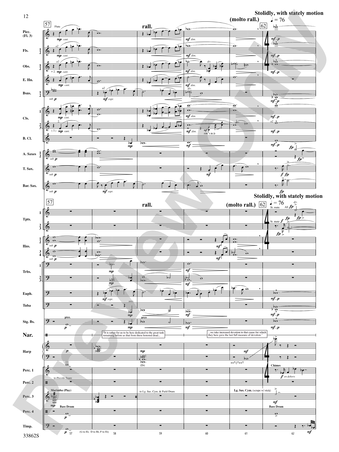 A New Birth of Freedom: Concert Band Conductor Score & Parts