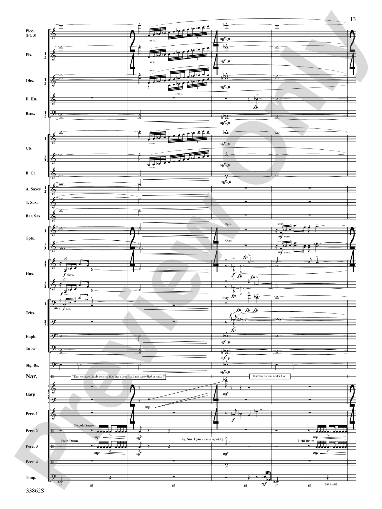 A New Birth of Freedom: Concert Band Conductor Score & Parts
