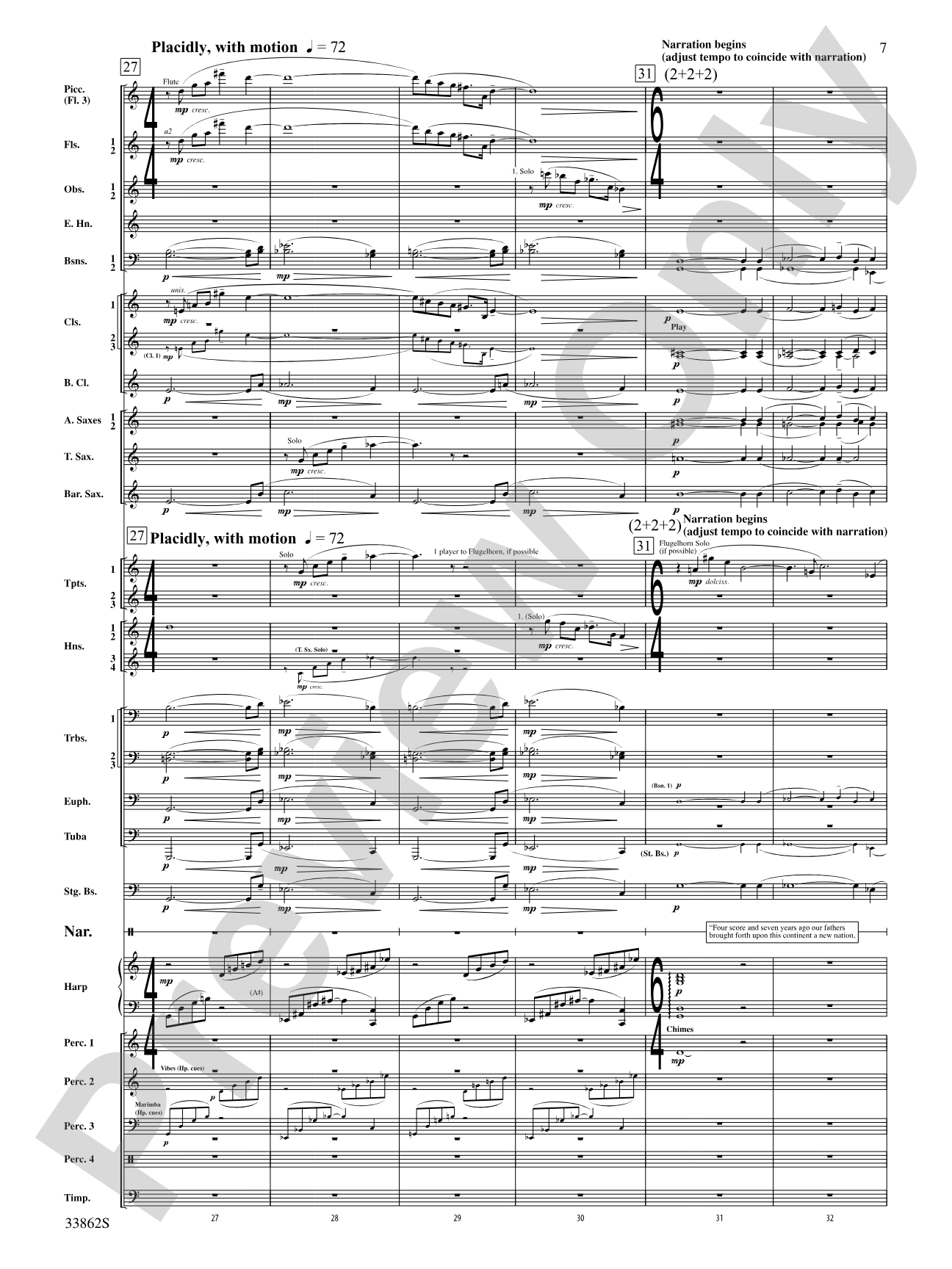 A New Birth of Freedom: Concert Band Conductor Score & Parts