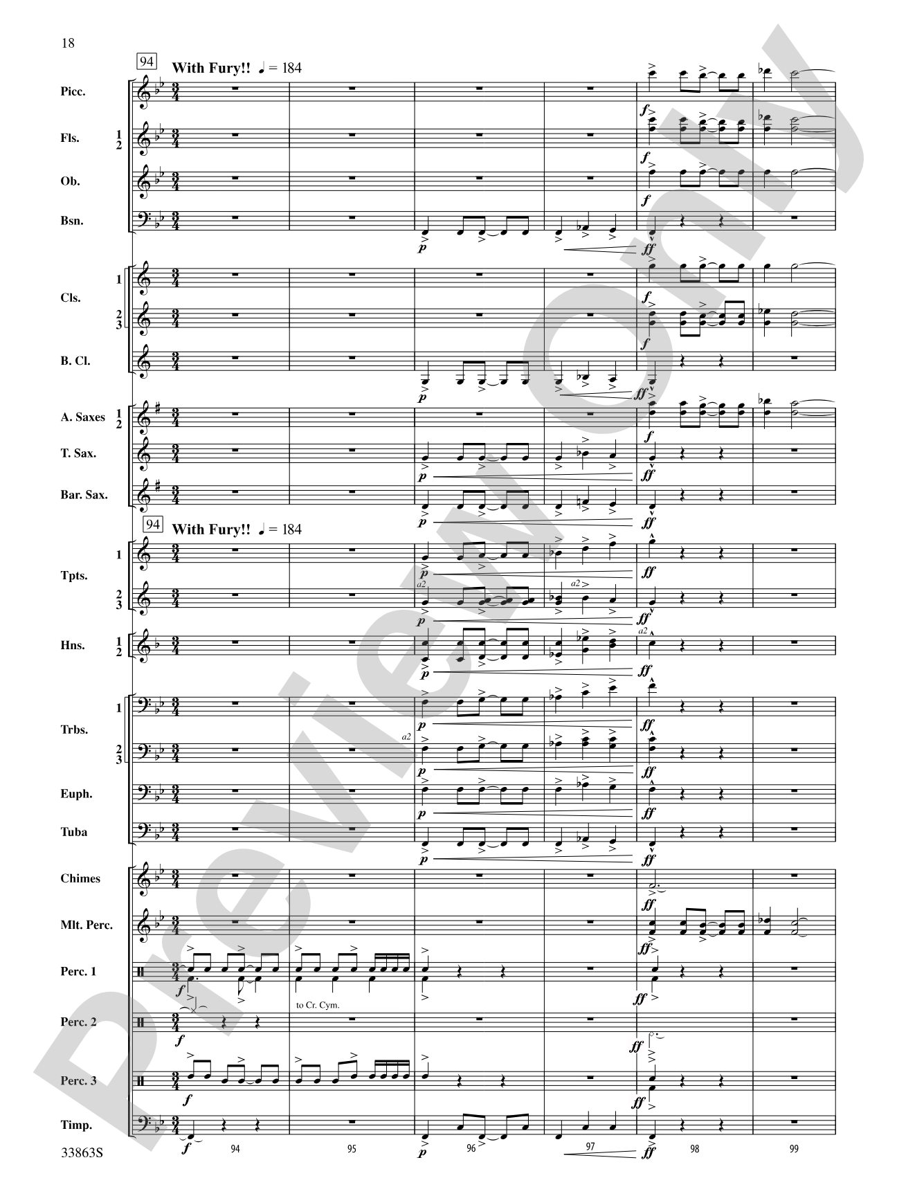 Phenom: Concert Band Conductor Score & Parts
