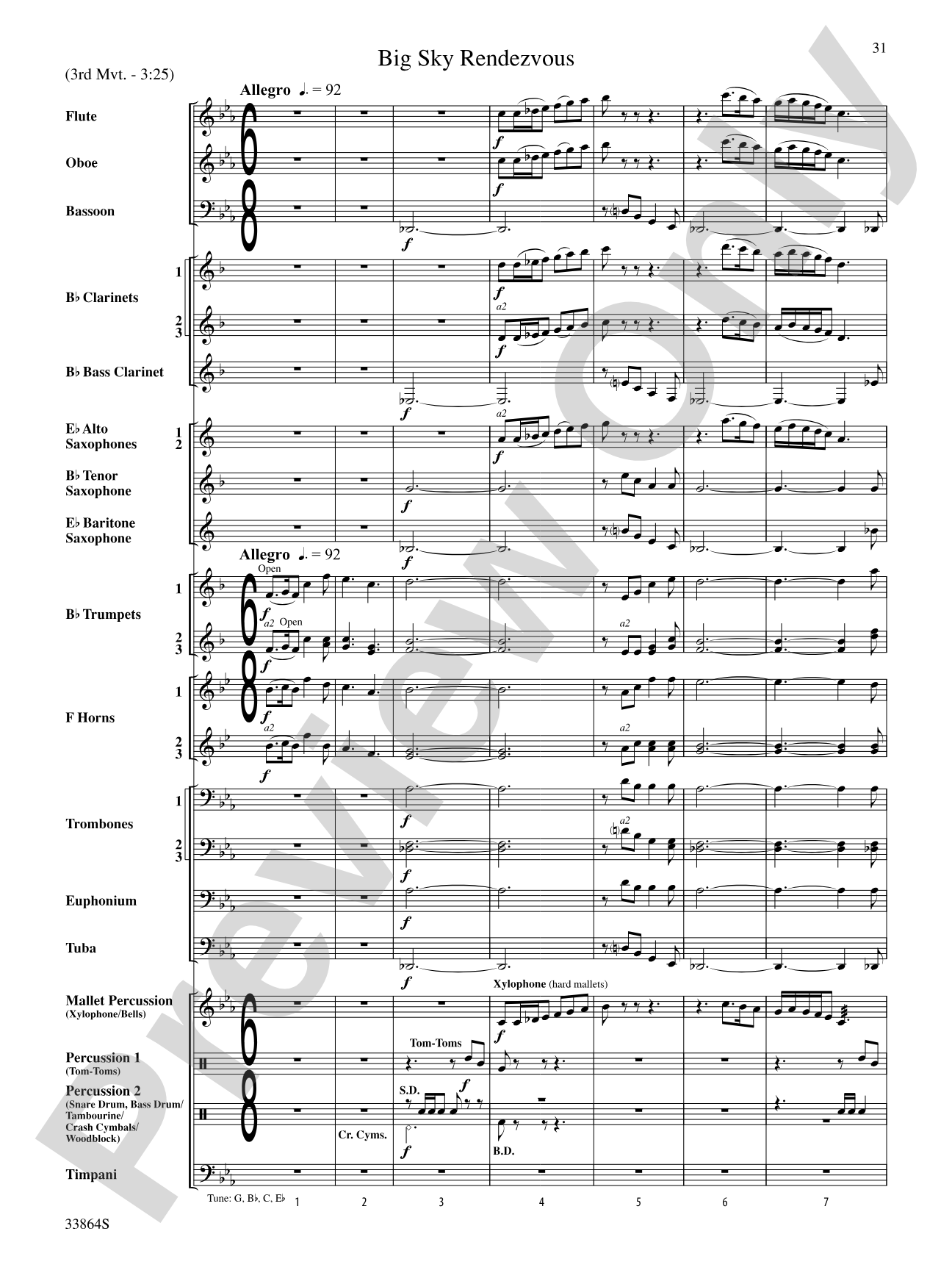Montana Visions: Concert Band Conductor Score & Parts