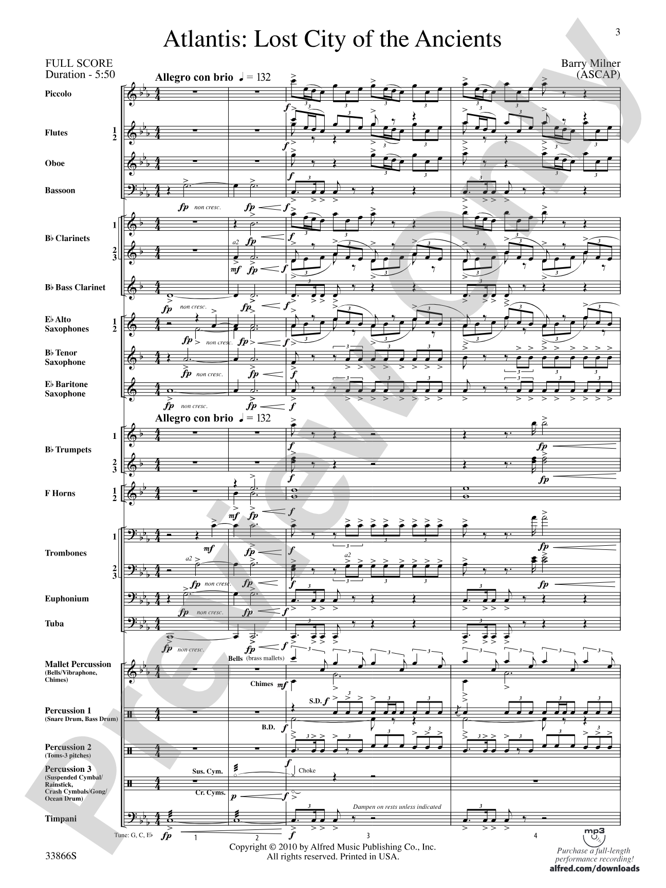 Atlantis: Lost City of the Ancients: Concert Band Conductor Score & Parts