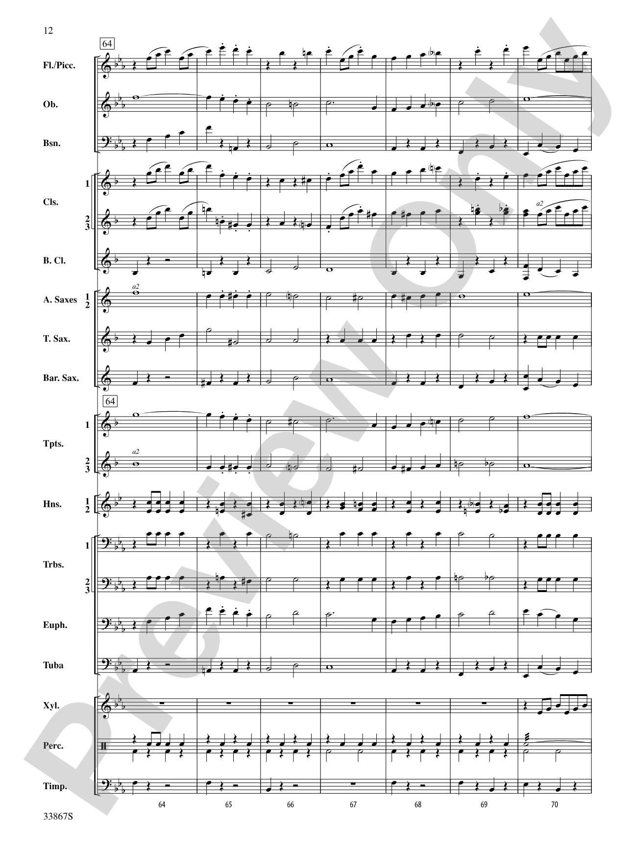 The American Stride: Concert Band Conductor Score & Parts