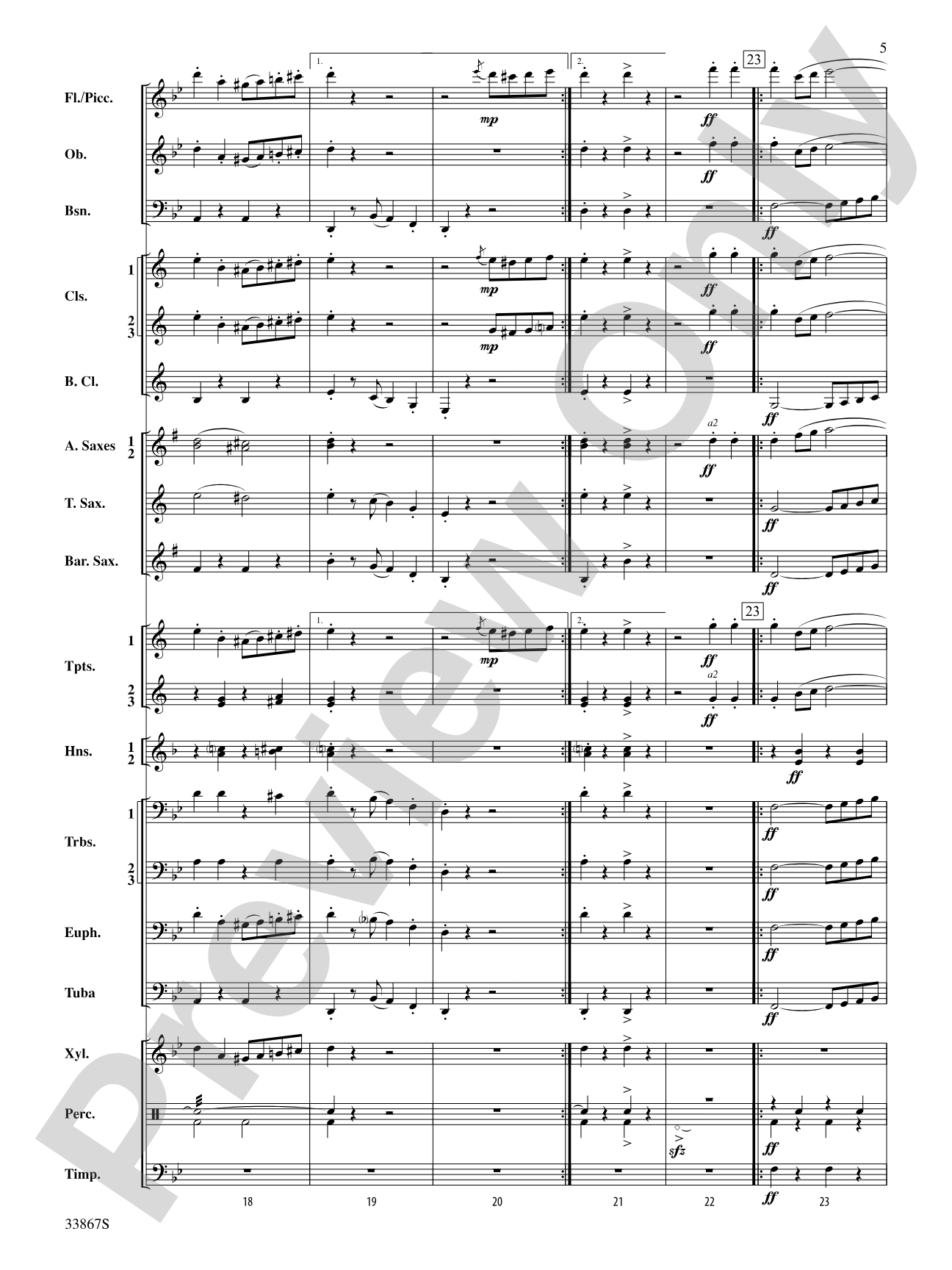 The American Stride: Concert Band Conductor Score & Parts